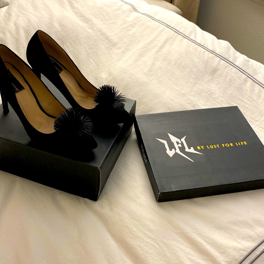 Sexy women black high heels shoes